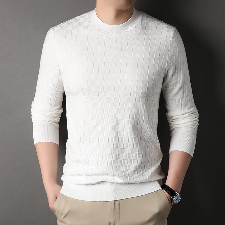Autumn Knitted Sweater Men'S Casual Crew Neck Medium Warm Premium Trend Sweater Men'S Clothing
