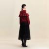 VEROMODA Bowknot Rhinestone Ruffle Knit Dress Set