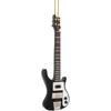 5.51" Wooden String Miniature Electric Bass Guitar Hanging Ornament Mini Musical Trument Replica Music Birthday Gifts Holiday Tree Home Decorations