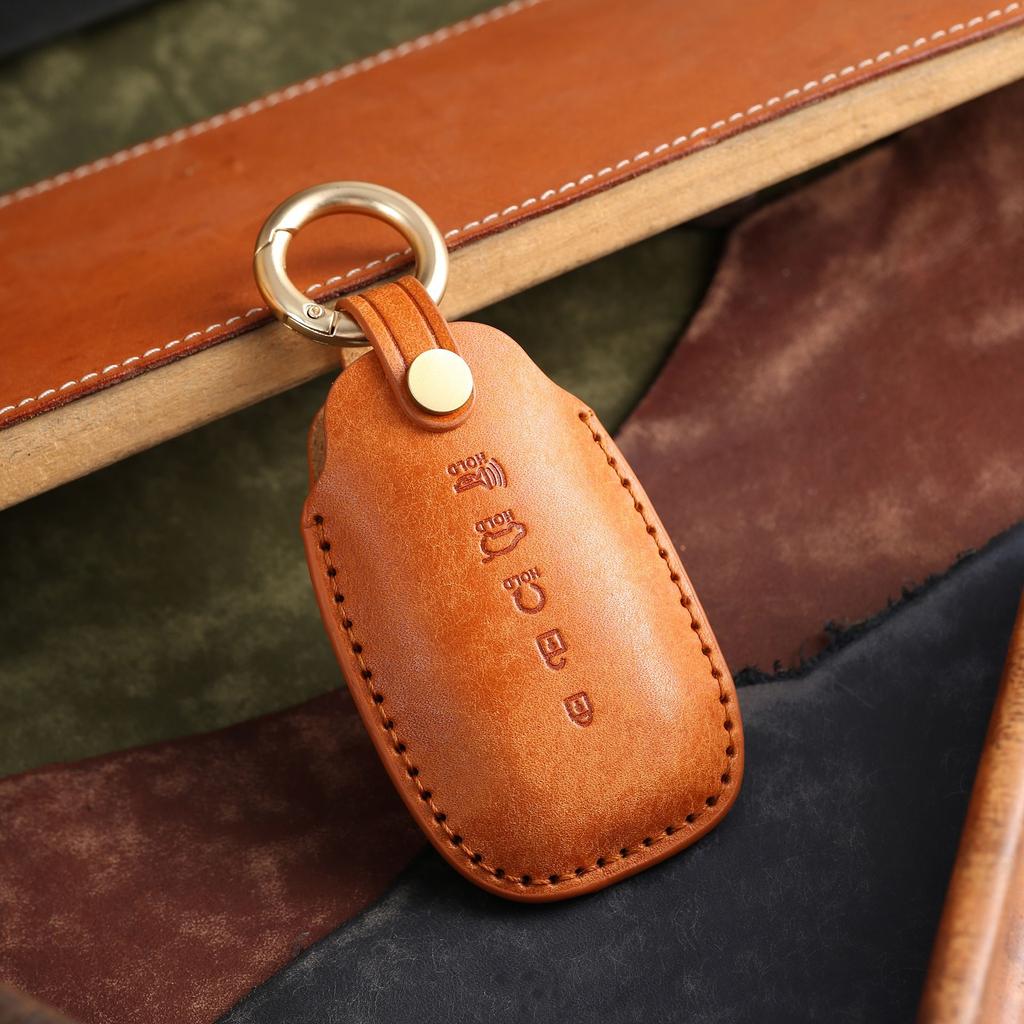 Customized Key Cover Is Suitable for Modern Fista Car Key Cover, Purely Handmade High-end Leather Car Key Bag.