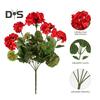 Artificial Begonias Bunch Reusable Wedding Party Decor Faux Flowers Fake Begonia Flowers for Home Interior Garden Porch Decoration