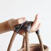2 Stück Ledergriffwickel für Handtaschen, Bucket Bags, Gepäckgriffe mit Schnalle, Universelle Taschengriffabdeckungshülle