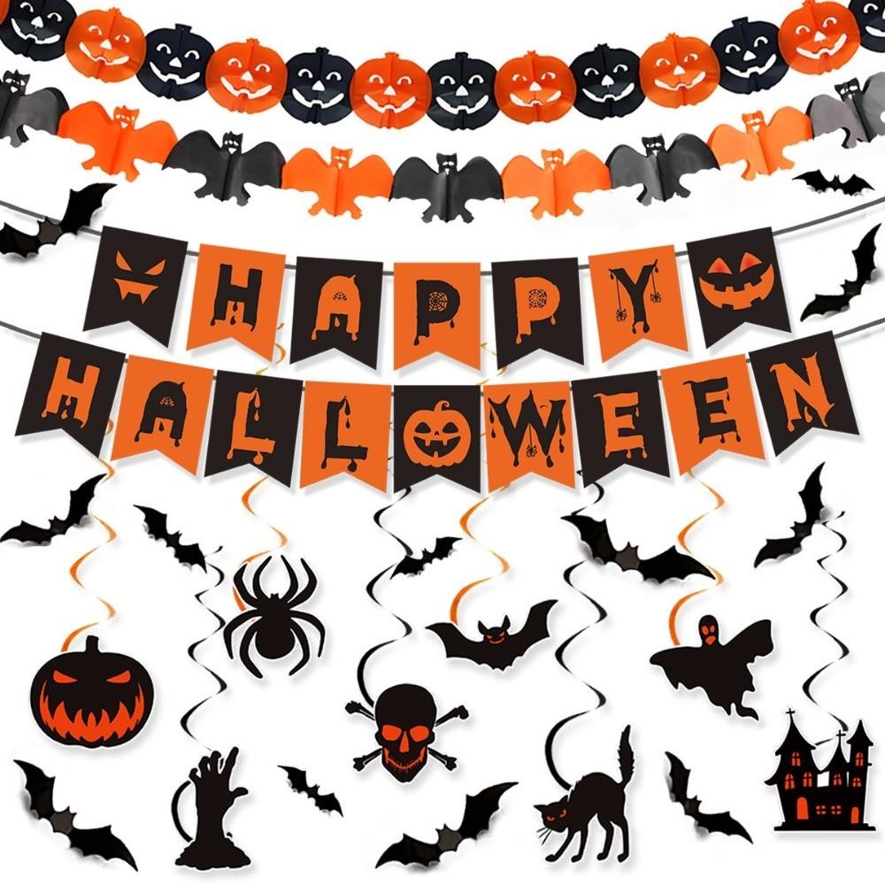 5Pcs/Set Halloween Flag Halloween Bunting Creative Halloween Hanging Decoration  Party Scene