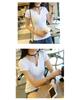 2023 Women's Korean Style Slim Fit Solid Color Short Sleeve T-shirt