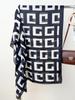 Elegant Women Beach Silk Scarf Wrap Shawl Plaid Print Lady Sunscreen Bandanas Hijab Mujer Scarve Pareo Headscarf Casual Retro