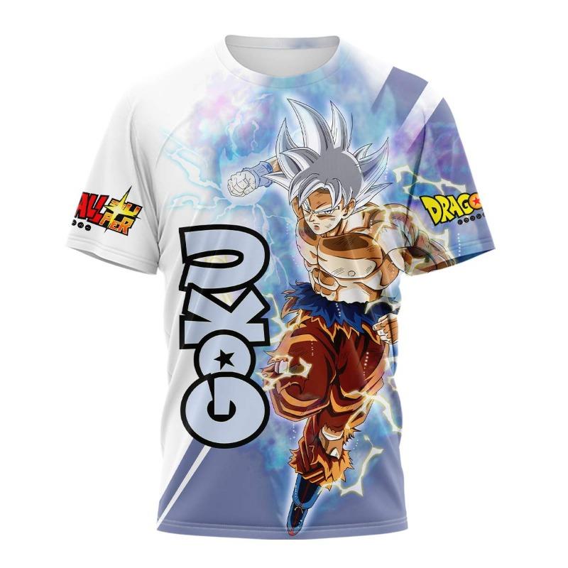Anime Dragon Ball Z Frieza Graphic Mesh T-Shirt Breathable Short Sleeve Athletic Jersey for Men
