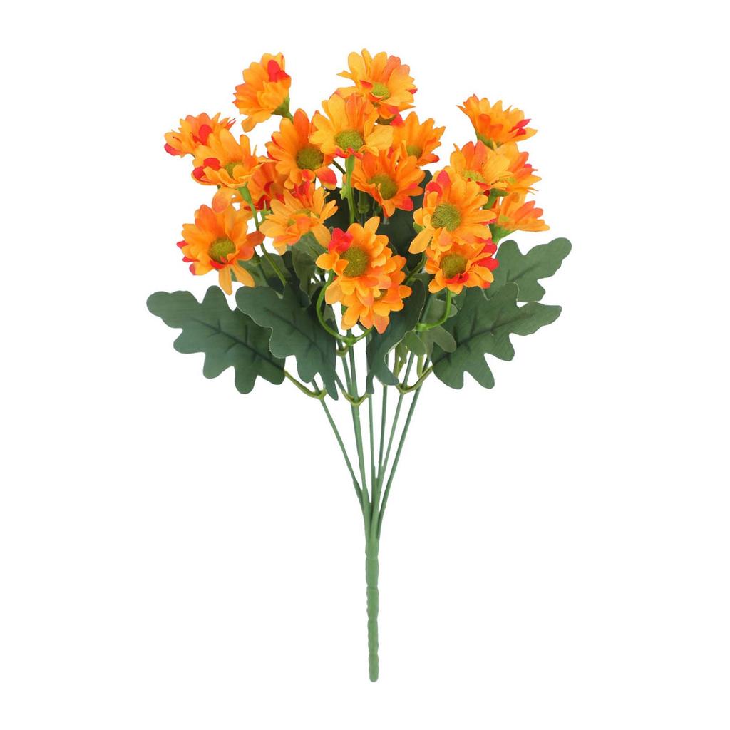 5 Bündel Künstliche Chrysanthemen Lebensechte Outdoor Sonnenuntergang Chrysanthemen Blumen Künstliche Gänseblümchen für Hochzeit Zuhause Tisch Gartendekor