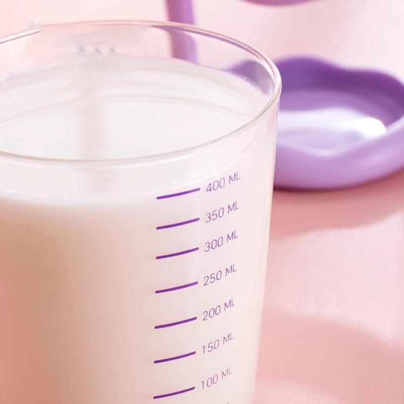 For Sanrio Glass Cup with Mug Sleeve High Borosilicate Glass Heat-proof Water Cup with Scale Home Breakfast Juice Milk Mug Gift