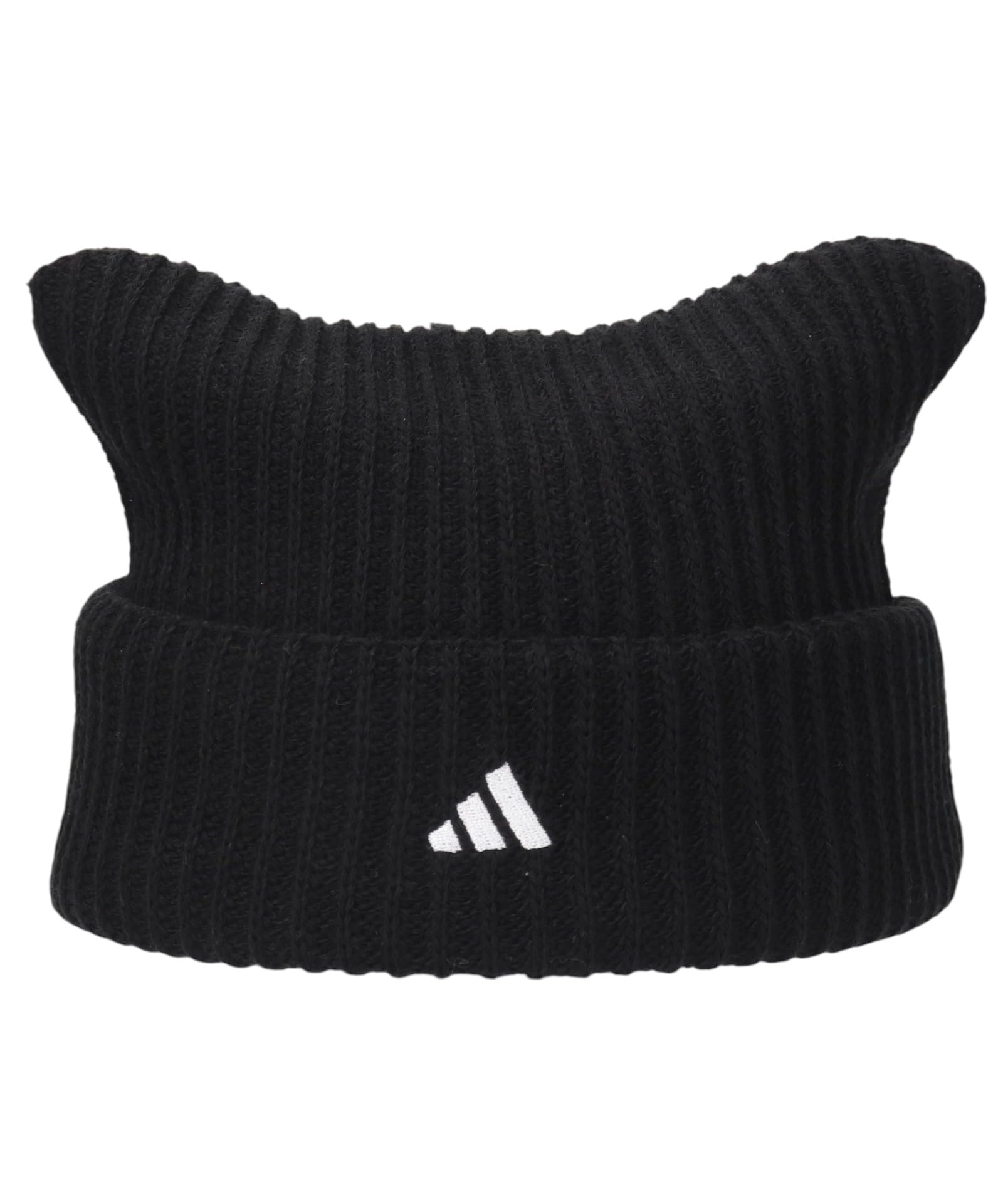 Adidas Cat Ear Knit Hat Cat Ear and Winter Warmth Washable Popular Cute Winter CAT WATCH ACRYLIC [Cute Silhouette] Women s Men s 57-60cm чёрный
