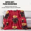 Festliche Vintage POLO Bär Print Fleece-Kuscheldecke für Erwachsene Qualität Super Weich Warm Universelle Decke für Reisen Büro Zuhause