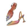 New Rhinestone Sandals Joker Wine Glasses And High Heels Bridesmaid Shoes Wedding Shoes