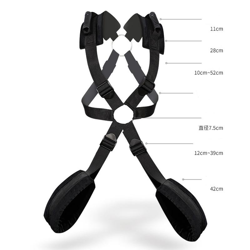 Soft Sponge Padded Shoulder Mounted Swing Sling Harness Adjustable Couple Position Helper Strap Bedroom Game Auxiliary Support Belt