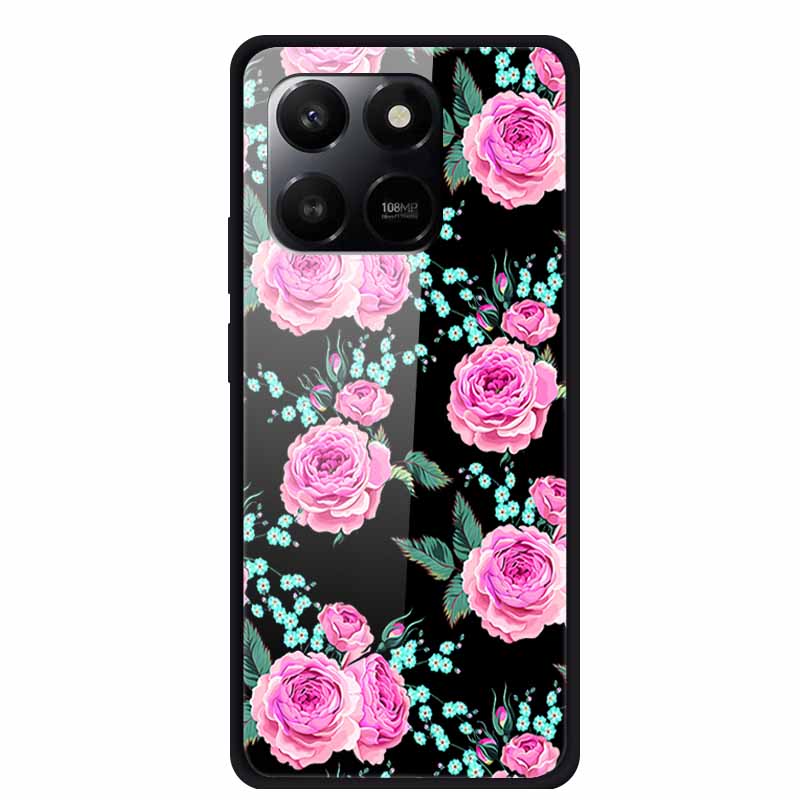Phone Case For Honor 400 Smart Play 10T Case Luxury Cartoon Tempered Glass Hard Back Cover For Honor X7d Case Coque Funda Shell