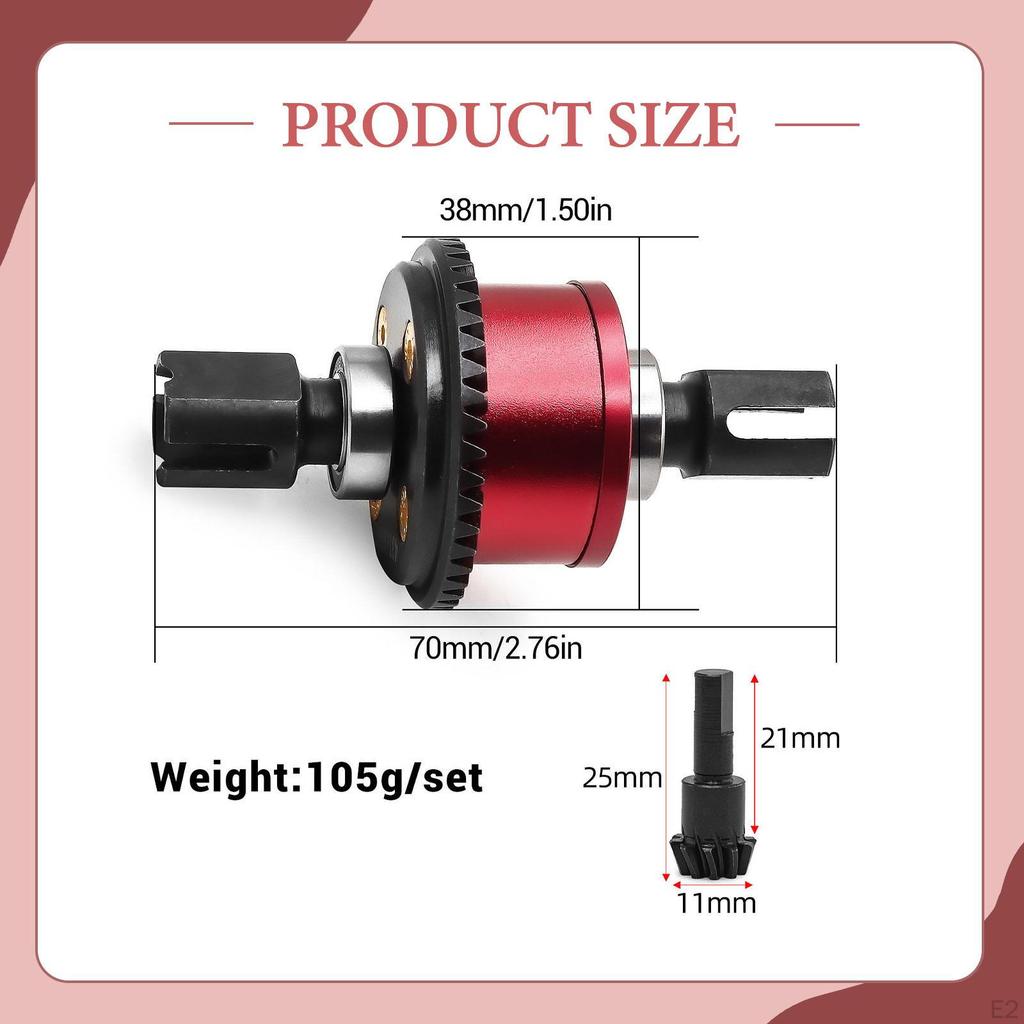 43T+10T Front & Rear Split Differential Assembly Accessories Car Parts Metal