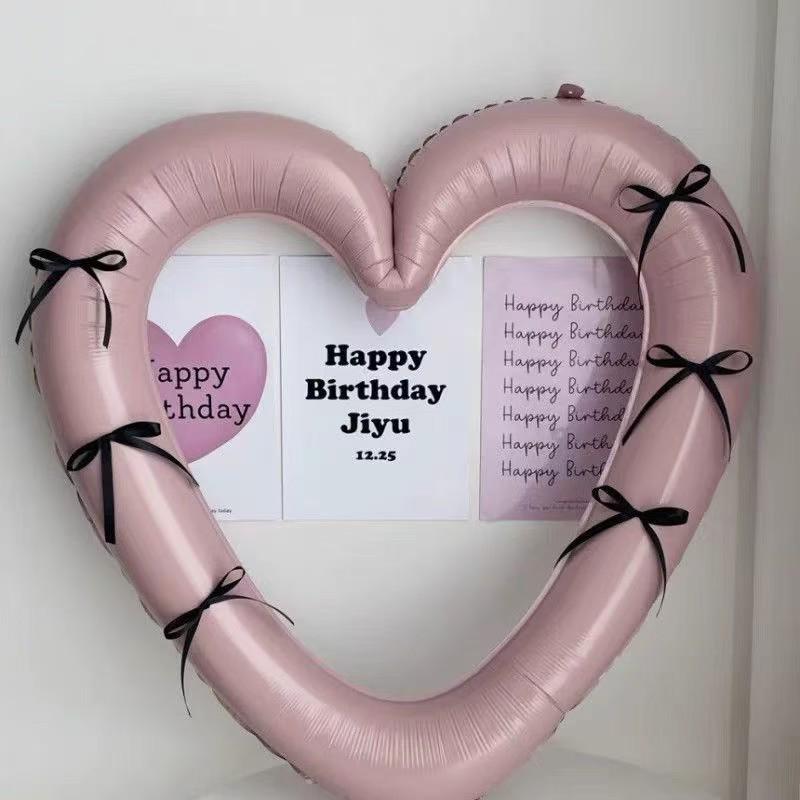 Big Heart Balloon Photo Frame for Kids' Party & Valentine's Day Decorations