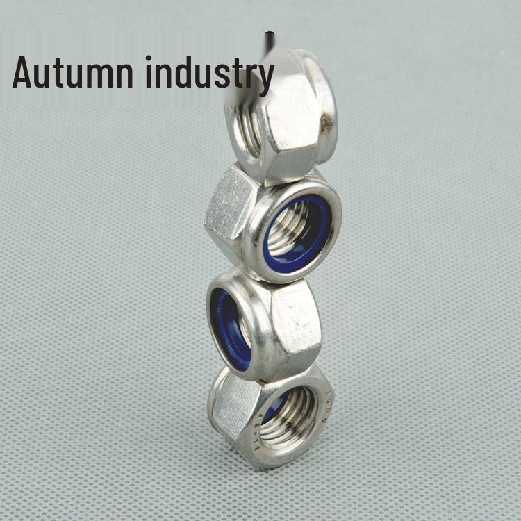 316 Stainless Steel Hexagon Nylon Lock Nut Cap, Anti-slip M3-M20 A4-80