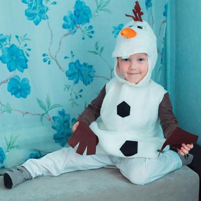 Yousheng Detský snehuliak Cos oblek Zvieracia hlava Dlhý rukáv Kombinéza Cosplay Párty Fotografická rekvizita Detský výkonnostný kostým Oblečenie na novoročnú párty