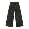 BeatStreet Vintage Camouflage Men's Jeans Fashion Washed Casual Wide Leg Denim Pants Autumn Winter Loose Male Trousers Old Blue