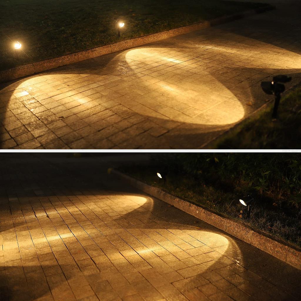 GWSOLAR Solar Außen Wasserdichte Strahler Warm 10 Einfach Keine Verkabelung oder Elektroarbeiten Solar LED Garten Außen Solar Automatisches Aufleuchten Ihres Blumenparks