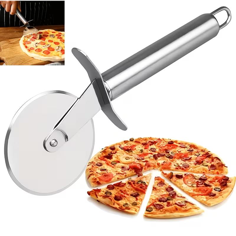 Taglierina per Pizza a Ruota in Acciaio Inossidabile, Rullo per Impasto e Pasticceria, Coltello Affilato Strumento da Cucina per Cottura per Pizza, Pane, Torta e Pasta