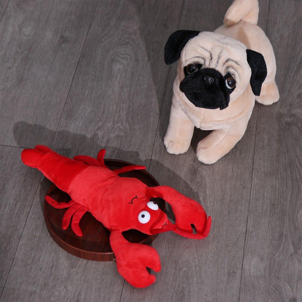 USB Charging Lobster Cats Toy Simulation Jumping Shrimp Dancing Moving Plush Electric Pet Toys 3 Modes Washable