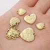1pc  Brass Embossed  Heart Charms Lovely Pendnat for Earring Necklace Bracelet Jewelry Making