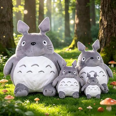 Nová Roztomilá Sada Plyšových Hraček Můj Soused Totoro 4ks Roztomilý Totoro Postavička ze Studia Ghibli Měkká Vyplněná Panenka Anime Plyšák pro Fanoušky Dárek k Narozeninám Dekorace Domu