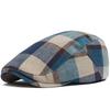 Men's Women Vintage Fashion Plaid Flat Cap Casual Ivy Newsboy Hat Breathable Lightweight Retro Beret For Spring Summer Unisex