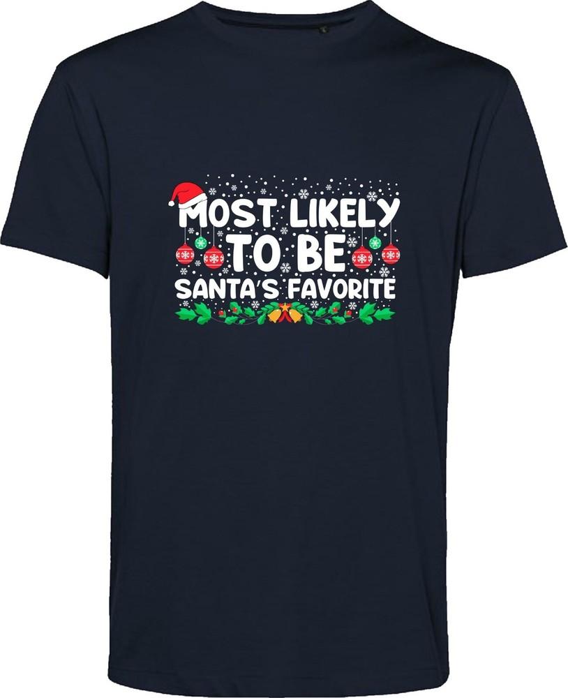 Most Likely To Be Santas Favorite T Shirt Merry Christmas Santa Xmas Gift Top S