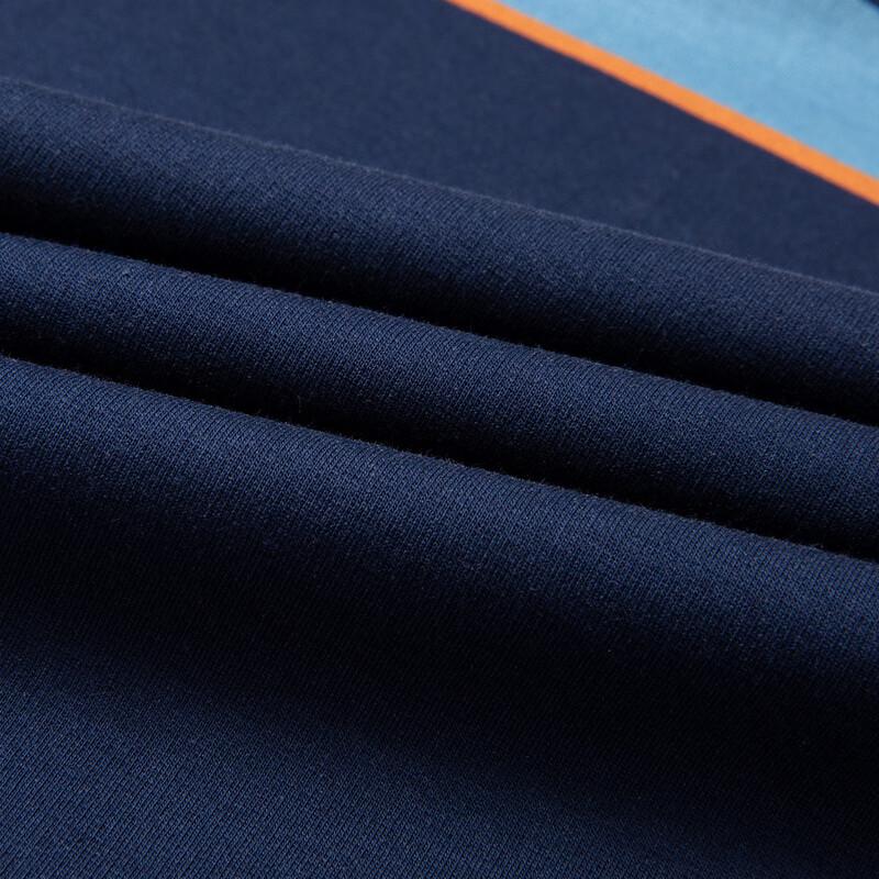 MONTAGUT Men's Cotton Soft Striped Long Sleeve Polo Shirt