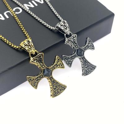 Ciondolo Moda Gemma Personalità Collana in Acciaio al Titanio Collana Stile Hip Hop Retrò Accessori
