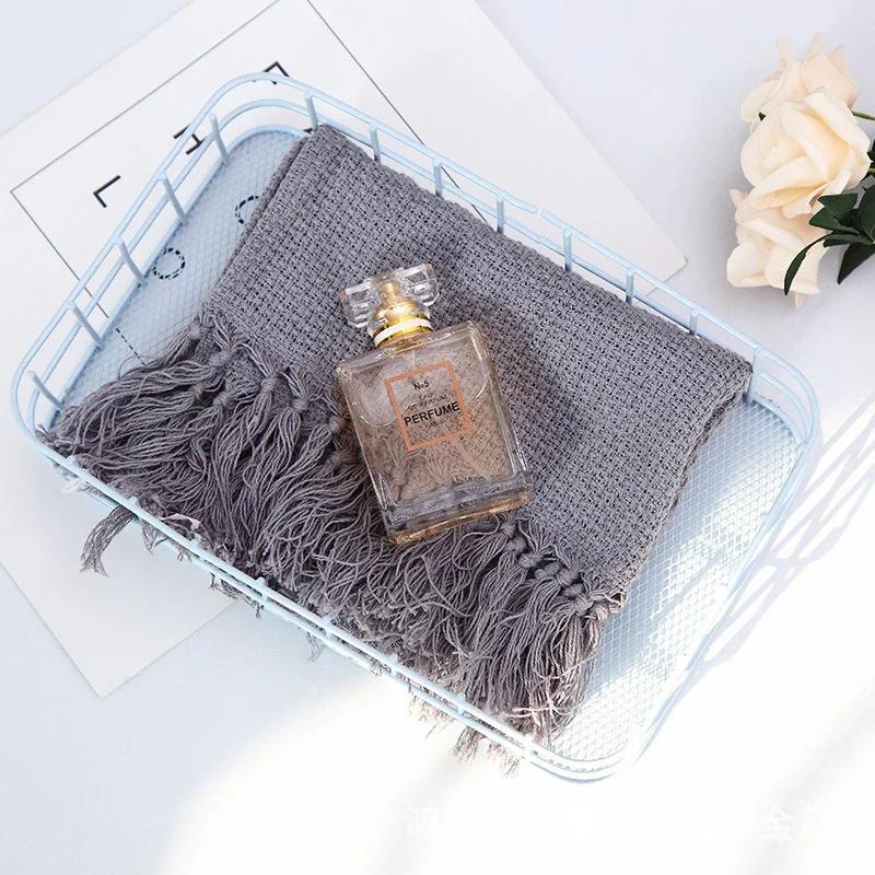 Nordic Iron Storage Basket Cosmetics Sundries Book Storage Box Office Desktop Organizer