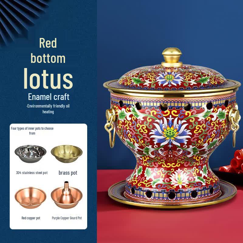 Personal Cloisonné Copper Hot Pot