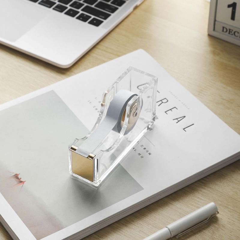 Acrylic Tape Dispenser Tape Dispenser Desk Office Desk Supplies Tape Holder Desktop Tape Dispenser Organier
