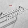 Bayou Stainless Steel Double Rod Drill-Free Bathroom Towel Rack