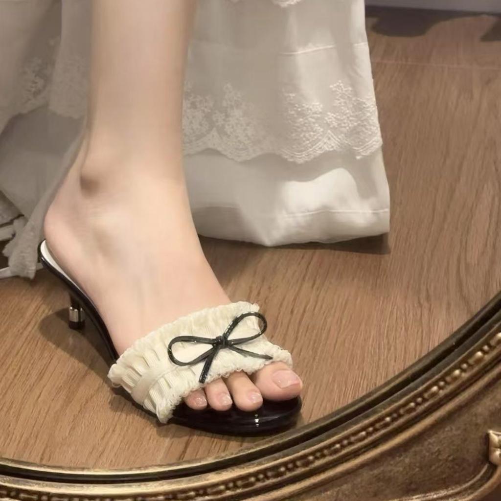 Temperament, Temperament, Small Fragrant Style, Women's Fine Heels, Travel Sandals, High Heels, Summer and Summer