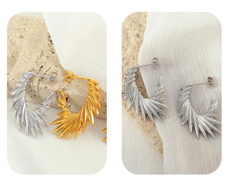 Angel Wings Titanium Steel Stud Earrings – Elegant, Fashionable Jewelry for Women