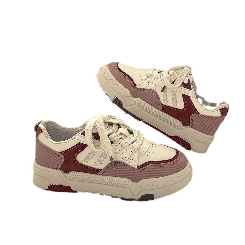 Wheat Ears Popular Little White Shoes Women's Shoes 2025 New Spring and Autumn Season Campus Versatile Platform Leisure Sports Board Shoes Women