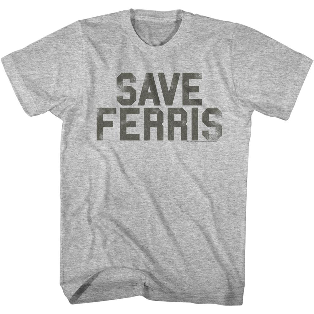 Ferris Bueller Day Off Movie SAVE FERRIS Logo Men T Shirt XXXL