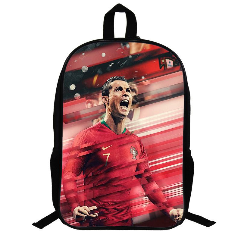 Zaino a Tema Ronaldo per Fan di Calcio Zaino per Studenti Scolastici Zaino per Bambini da 17 Pollici