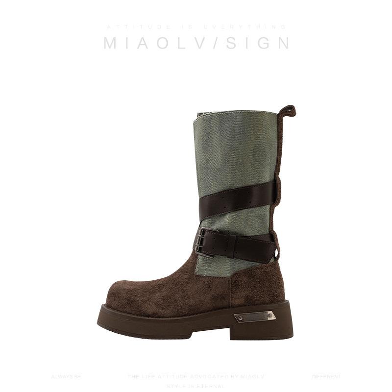 

Ботинки-локомотивы с широким голенищем, толстой подошвой, ботинки Мартин на толстой подошве, женские летние, ретро, с пряжкой-ремнем, ботинки Venom, увеличивающие рост 40 коричневый