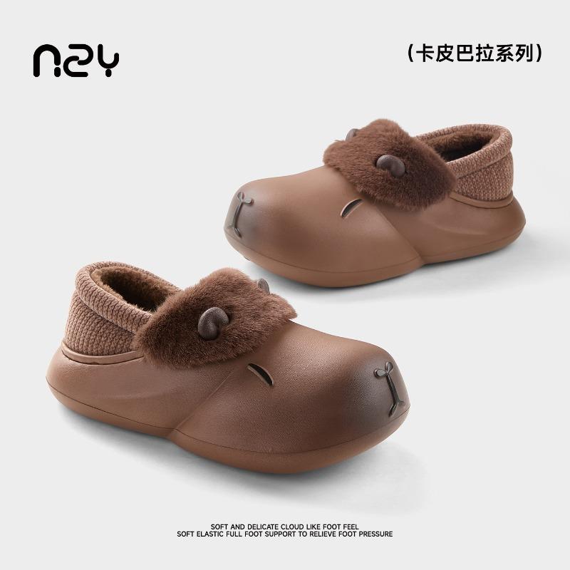 

Водонепроницаемые хлопковые тапочки двойного назначения мужские осенне-зимние парные домашние бархатные термо-мешок и хлопковые туфли 40-41