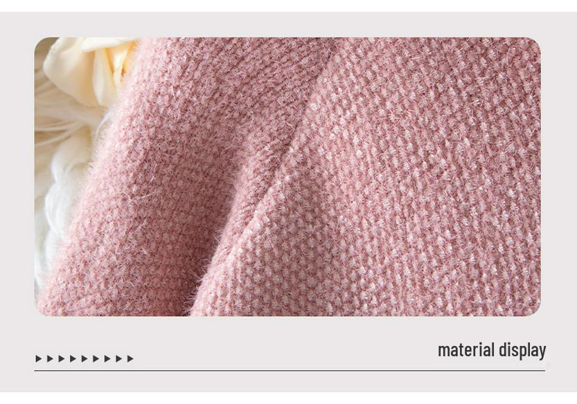 2025 Autumn/Winter Loose Faux Mink Velvet Hooded Sweater for Women - Versatile Lazy Style