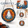 Acrylic Puzzle Toy Pendant Ghost Pattern Hanging Ornament for Home Window Wall Decoration with Chain Stained Glass Style
