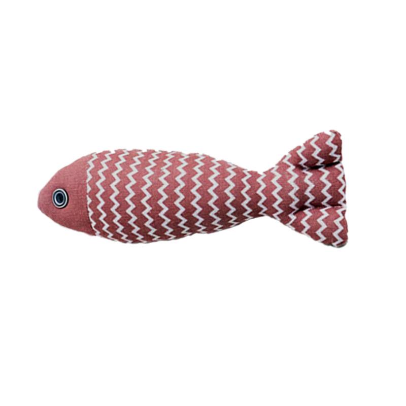 Cat Toys Cat-teasing Linen Fish for Self-entertainment and Boredom Cat-mint Fish for Biting Cat-teasing Sticks Simulated Mint Fish Pet Toys