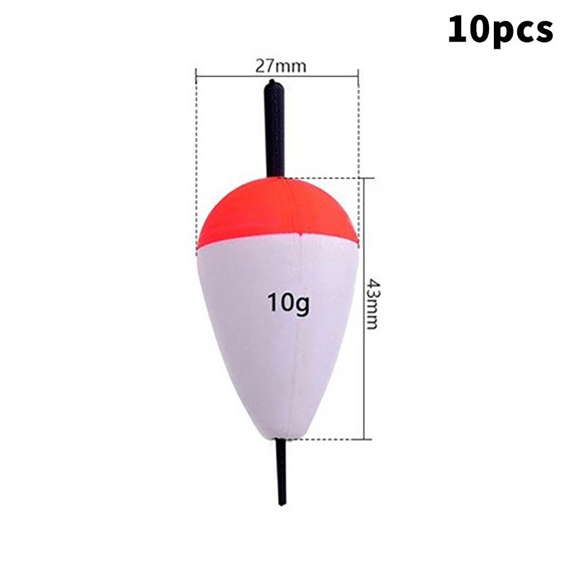 10Pcs Eva Luminous Fishing Night Float Light Stick Foam Plastic Bobber Sea Rock Fishing Striking Floats 1/2/3/5/10G