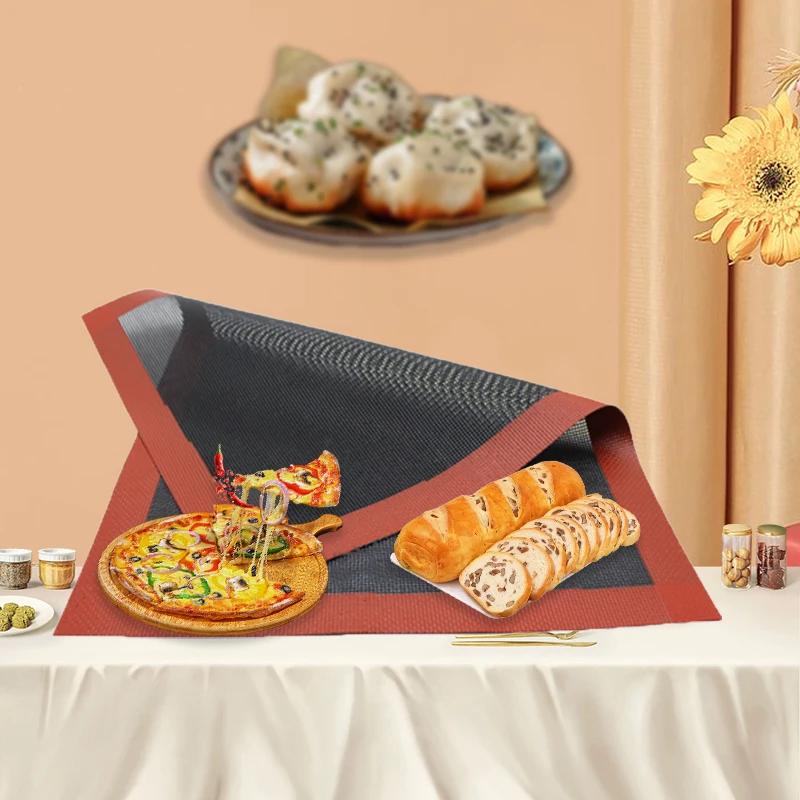 Silicone Grill Mat High-Temperature Resistant Baking Tray for Oven And Microwave Breathable Cookie Bread Mat Kitchen Baking Tool