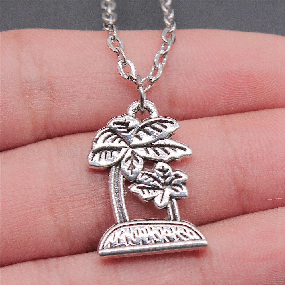 Necklace On The Neck 43cm Chain Clover Mushroom Leaf Kids' Jewelry Materials QN016