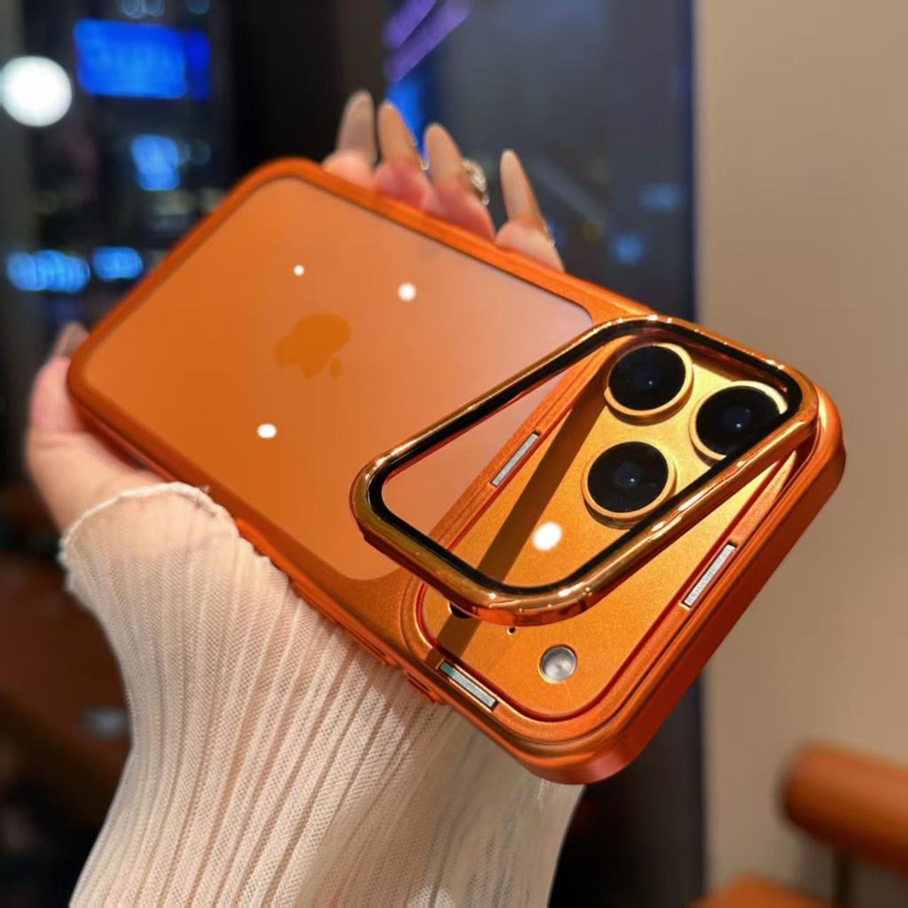 Für Apple 17promax Handyhülle 16 Galvanisierte Unsichtbare Halterung 15Pro Rundumschutz Hohe Transparenz 14 Hülle