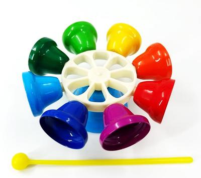 ST TS Music Bells, 8 Notes, with Sticks, Mallets, Touch-Type Percussion Instrument, Bells